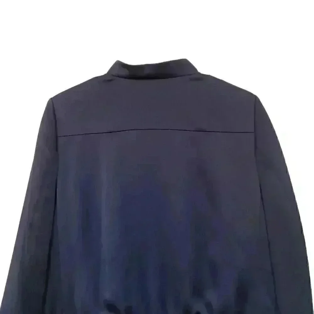 Banana Republic Men's Navy Poly Satin Lined Bomber Jacket